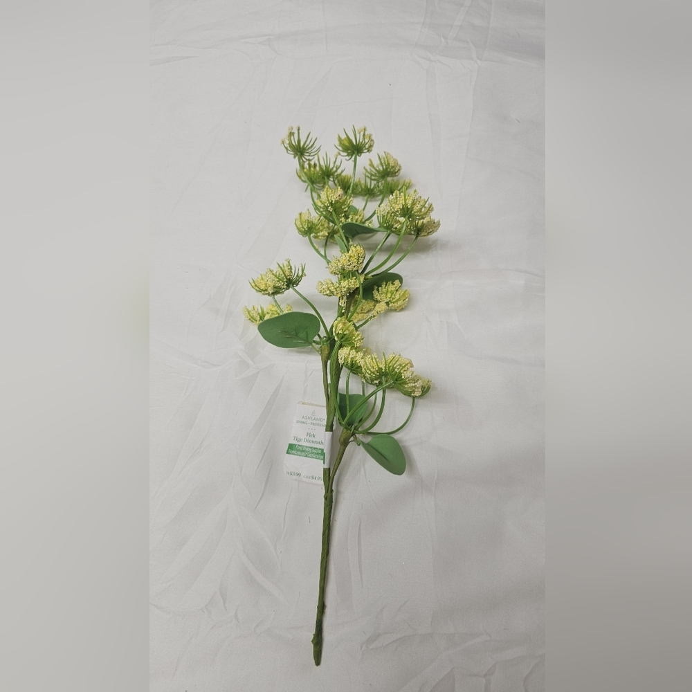 Ashland Green and Cream Decorative Floral Stem